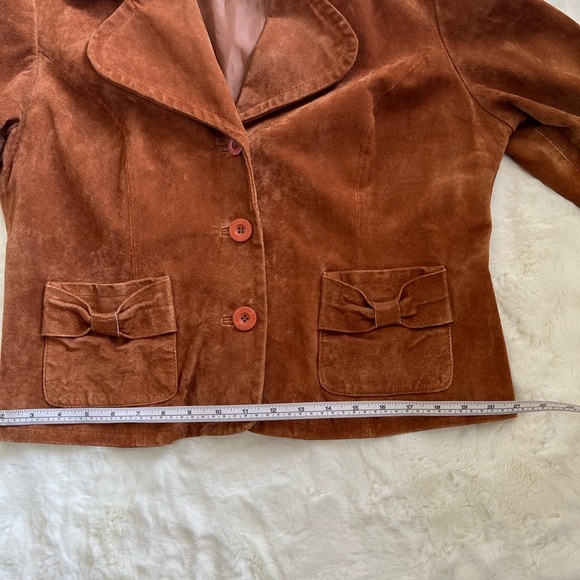 Vintage Live A Little Brown Leather Jacket Size Large - Picture 9 of 11